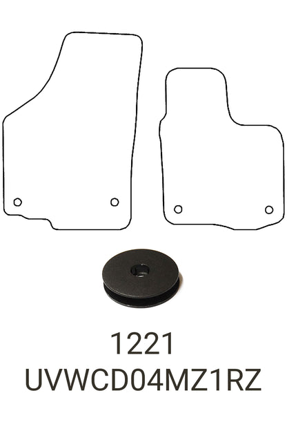 Fits VW Volkswagen Caddy 2004-2021 Tailored Front Pair Rubber Mats