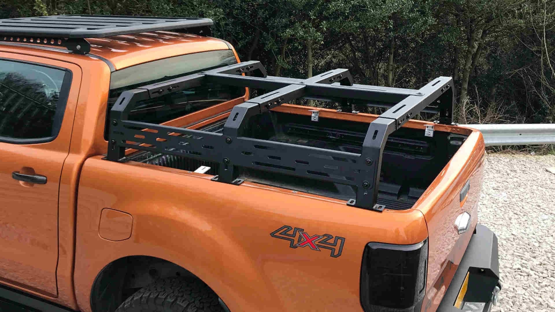 Direct4x4 Pickup Truck Cargo Racks Low Height Adjustable Load Bed Roof Top Tent Frame Rack for Toyota Hilux 2016+