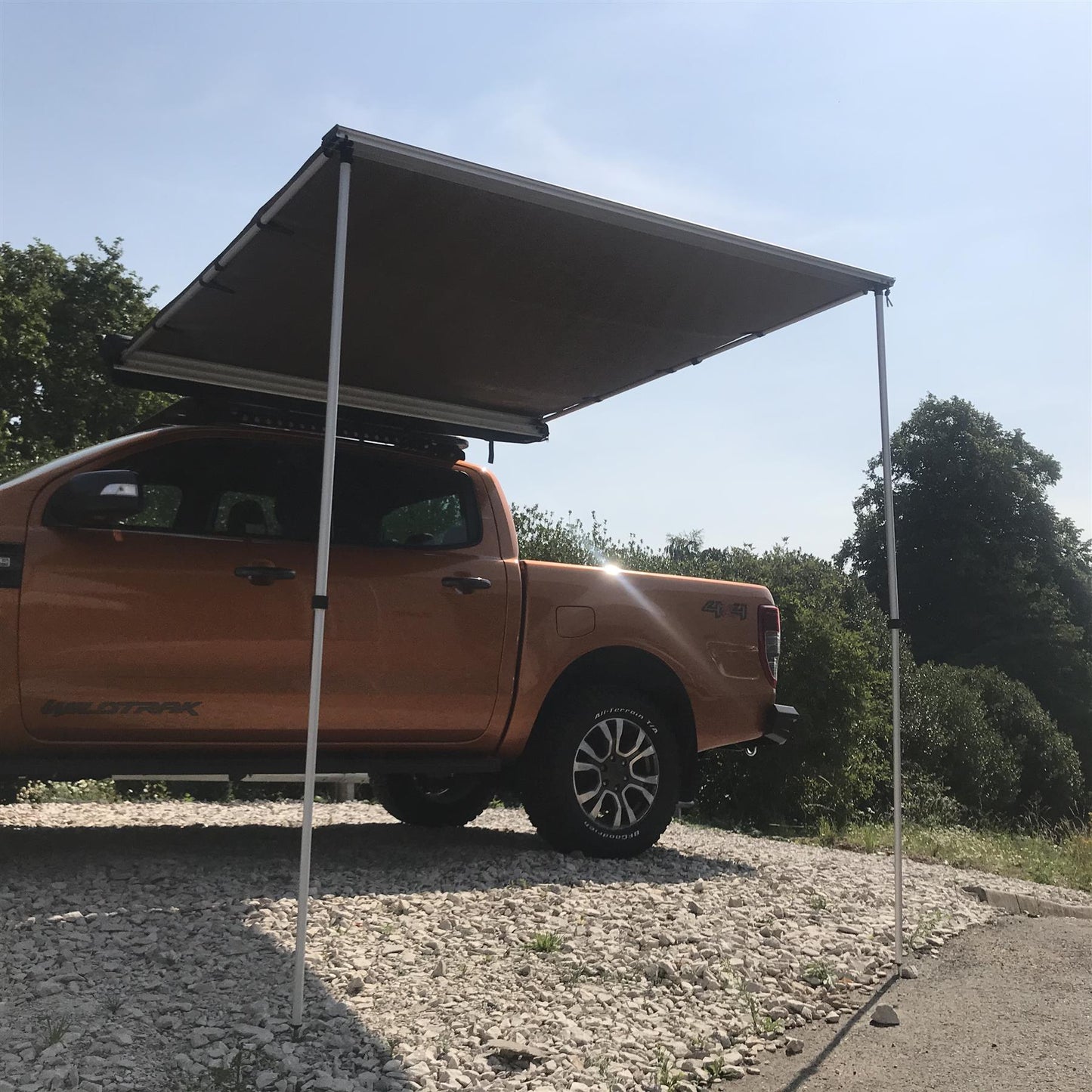 Direct4x4 Side Awnings Expedition Overland Pull-out Vehicle Camping Side Awning 2.0m Length x 2.0m Pullout Forest Green No sides