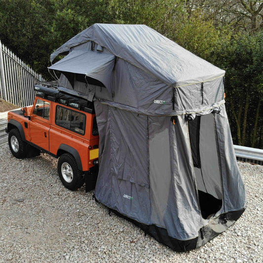 Direct4x4 Roof Top Tents Granite Grey Expedition Foldout 3 Person Roof Top Camping Tent