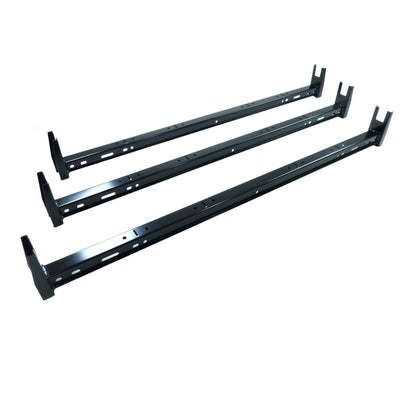Black 3 Bar Van Roof Ladder Rack Cross Bars for Ford Transit Custom 2013-2018