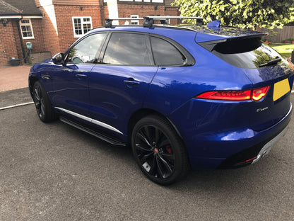 Direct4x4 Side Steps and Bars Black Raptor Side Steps Running Boards for Jaguar F-PACE 2016+