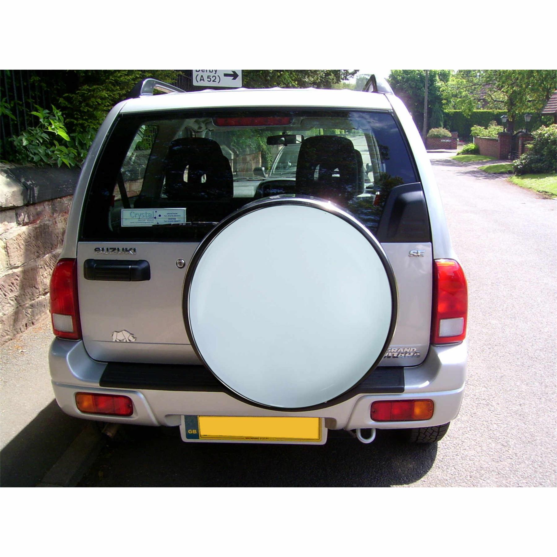 Direct4x4 Trim Accessories White & Stainless Steel Wheel Cover - 205/75R15