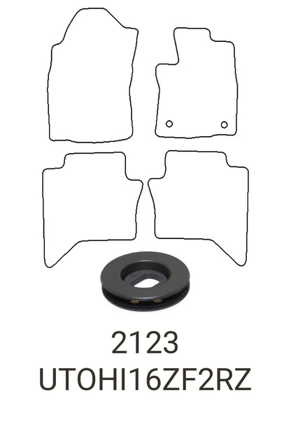 Fits Toyota Hilux 2016+ Tailored Front & Rear Rubber Mats