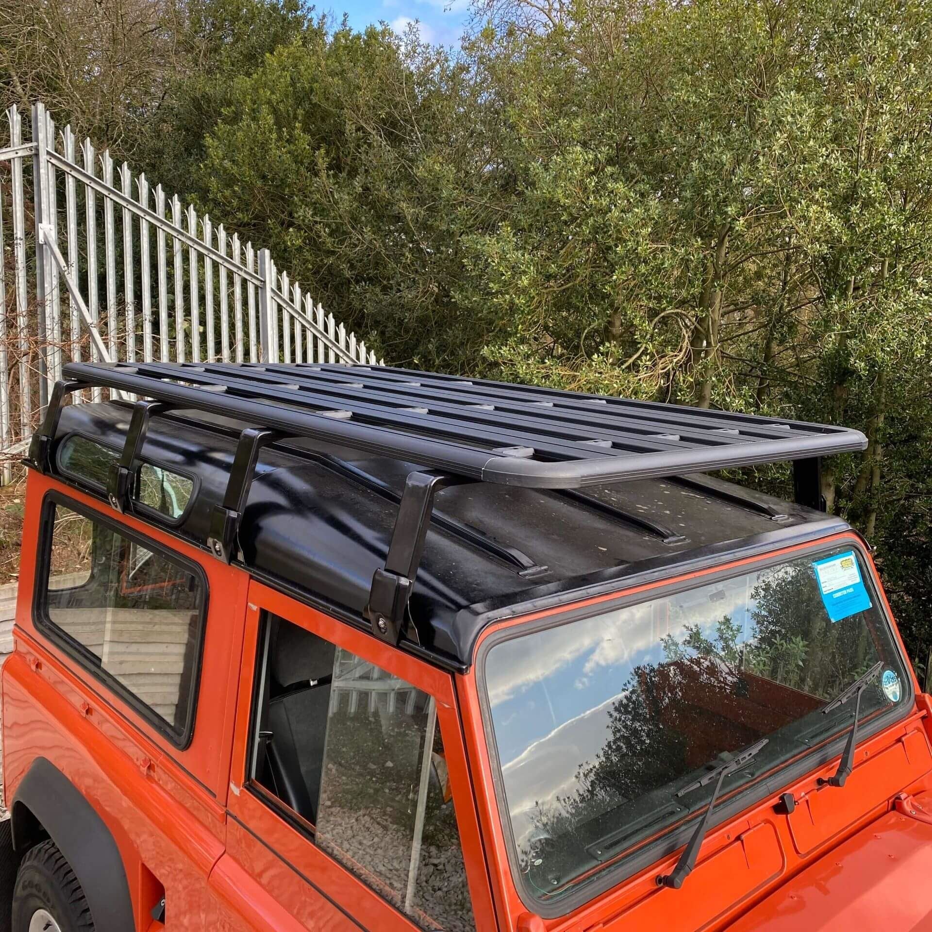 Side Mount Rack Land Rover AluMod Low Profile 220cm x 125cm Roof Rack Land Rover Defender 90 1983 ...