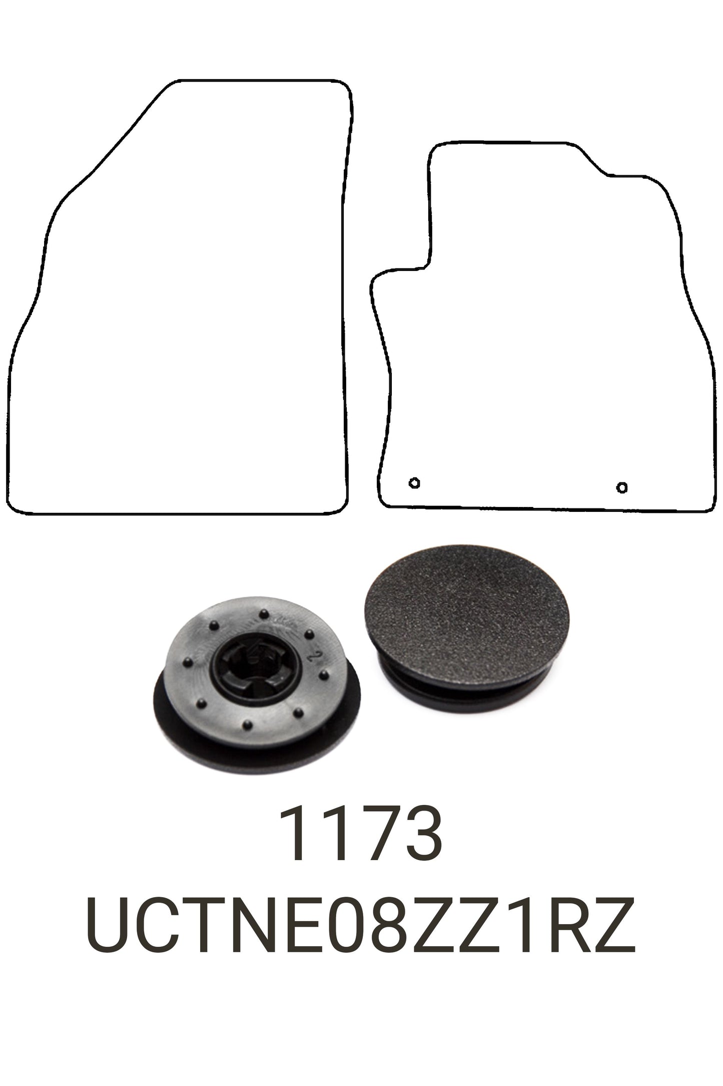 Fits Citroen Nemo 2008+ Tailored Front Rubber Mats