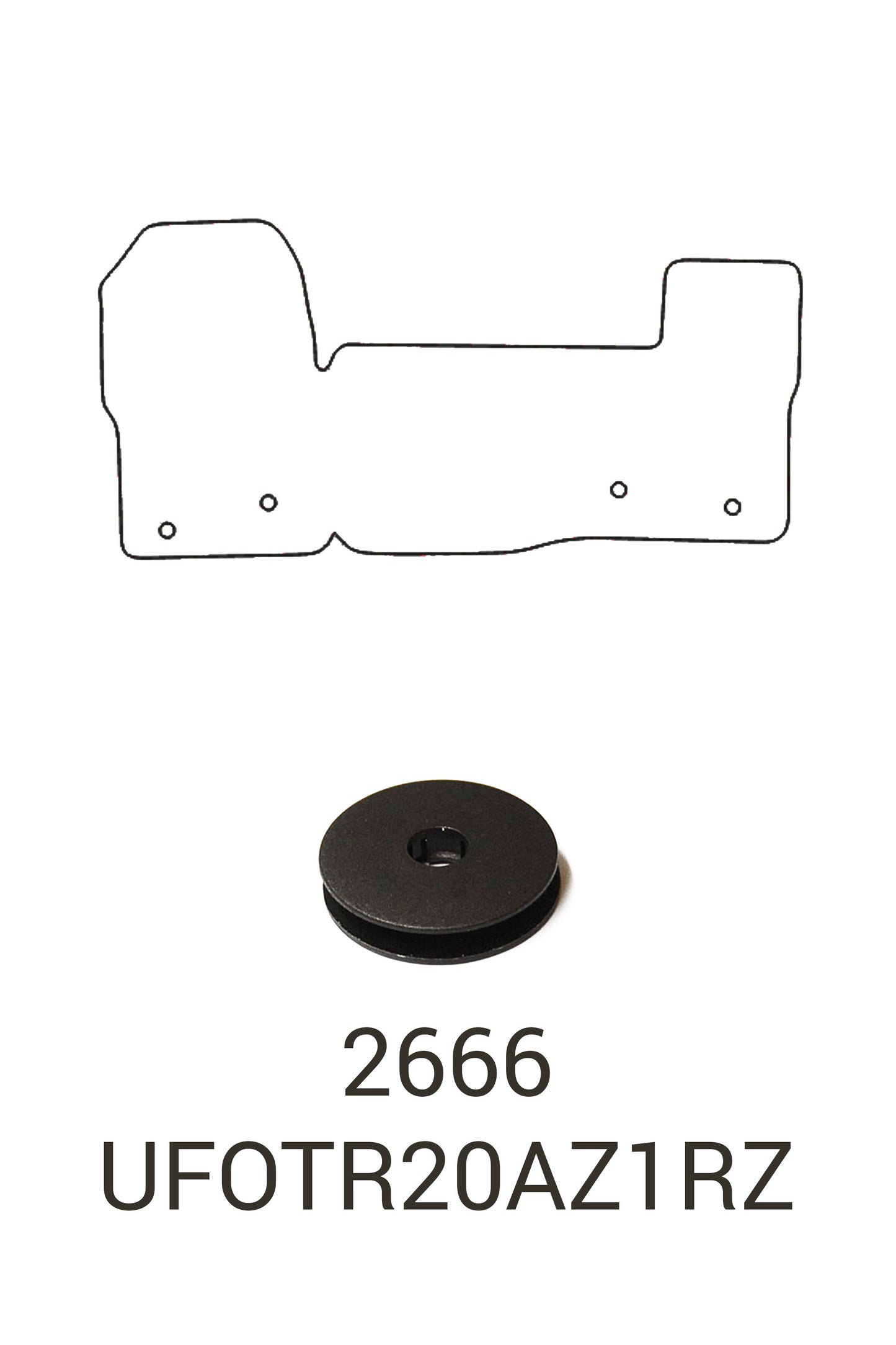 Fits Ford Transit 2020+ Tailored Front Rubber Mats