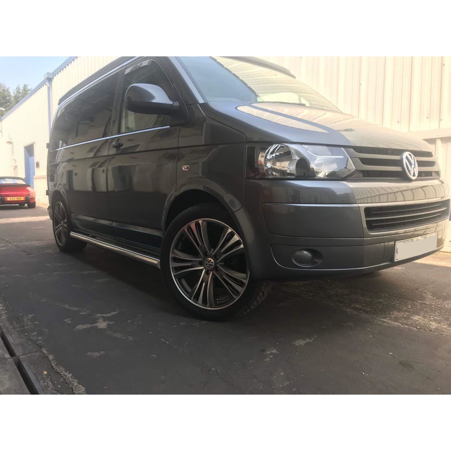 Stainless Steel Side Bars for Volkswagen Transporter T6 SWB