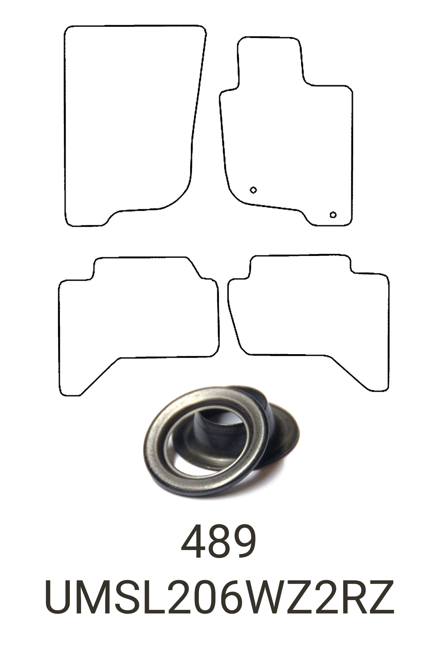 Fits Mitsubishi L200 2006-2015 Tailored Front & Rear Rubber Mats