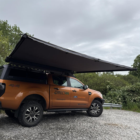 Direct4x4 Side Awnings Automatic Freestanding Side Awning- 2.5x2.5m-With Sides