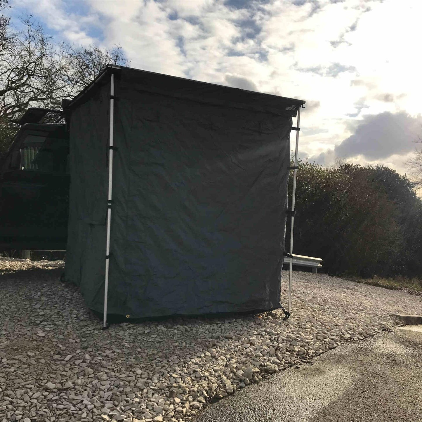 [CLEARANCE] Full Tent Addon for Direct4x4 Pull-out Side Awnings - 2mx2m - Granite Grey