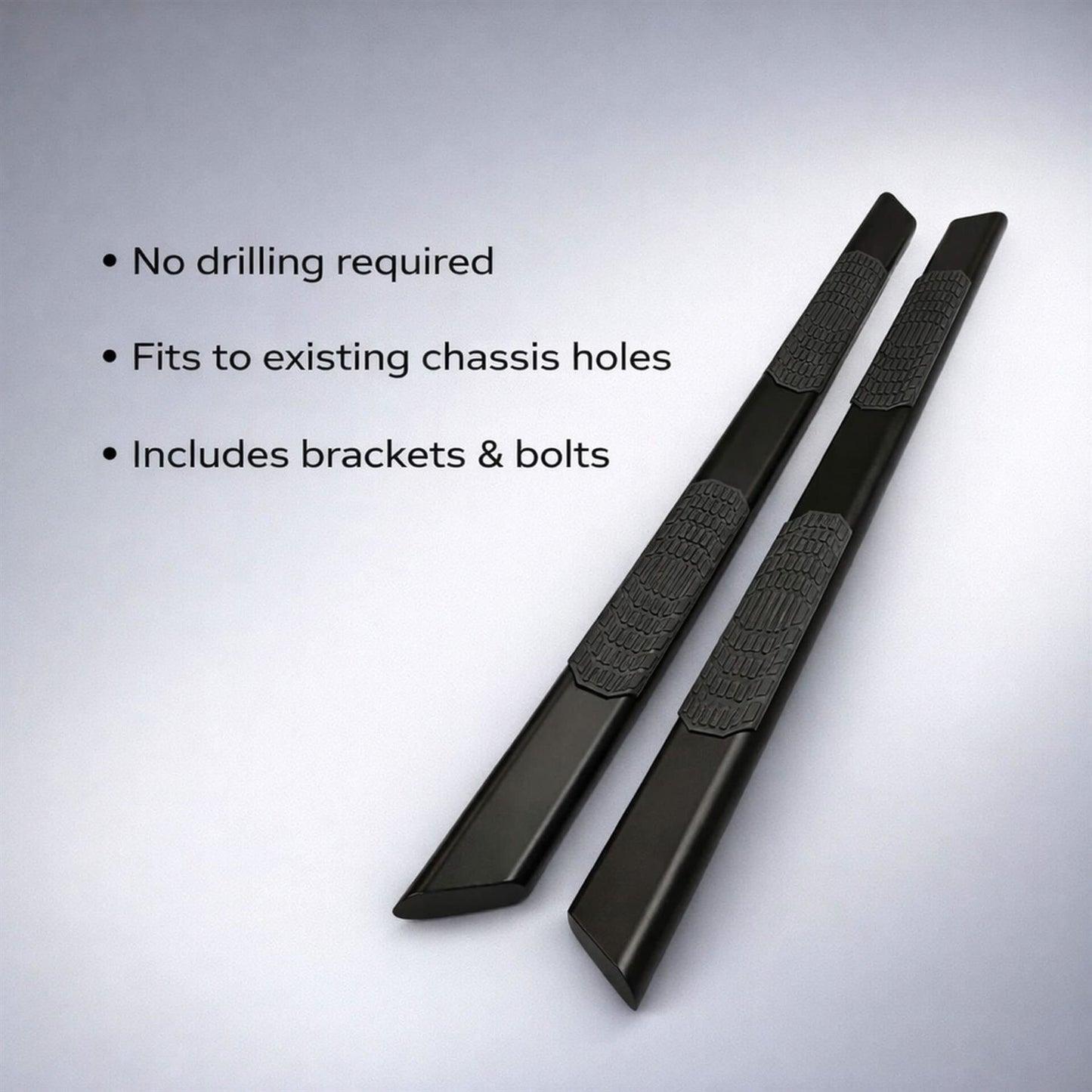 Direct4x4 Side Steps and Bars Black Sonar Side Steps Running Boards for Isuzu D-Max Double Cab 2012-2020