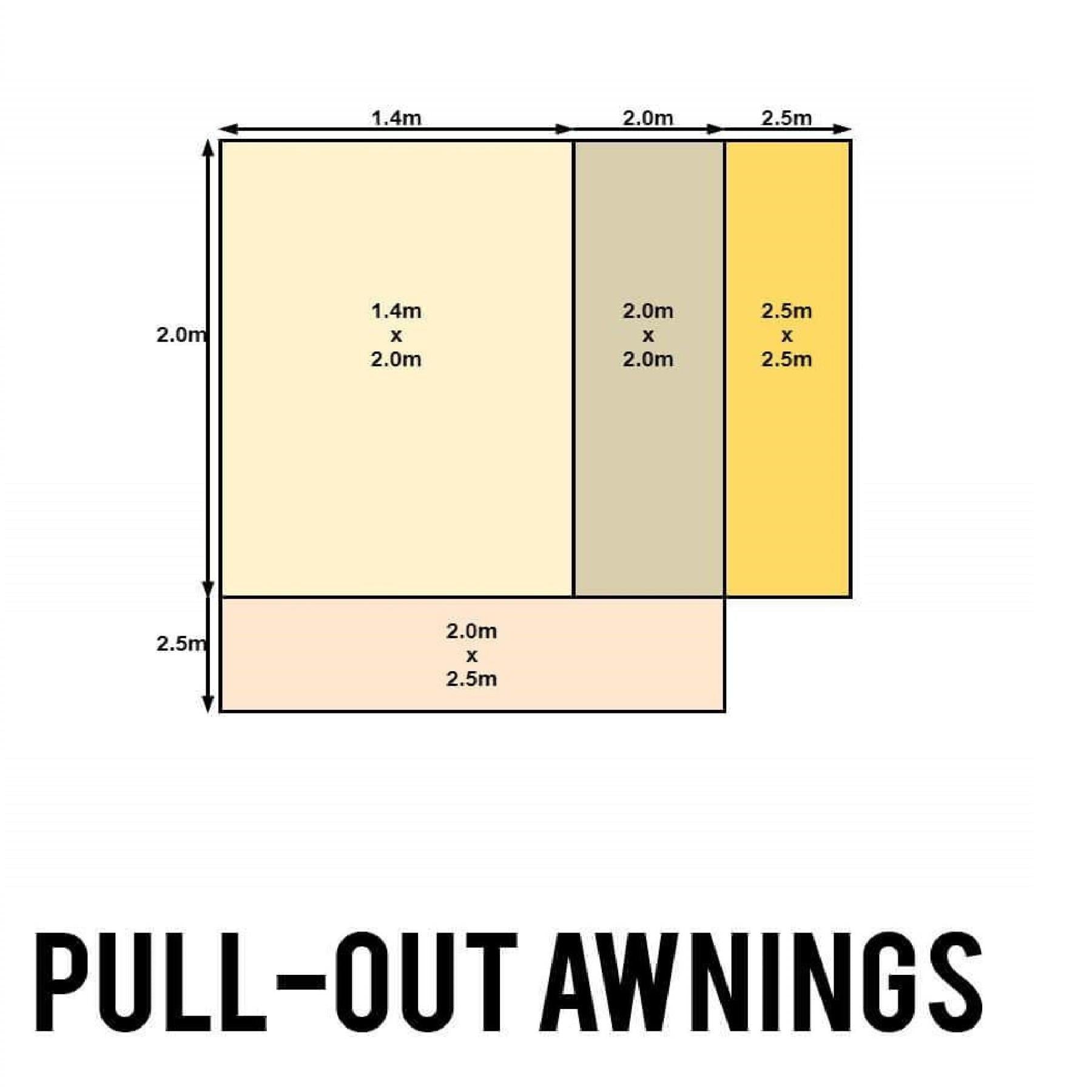 Direct4x4 Side Awnings [CLEARANCE] Expedition Pull-out 2mx2m Forest Green Vehicle Side Awning