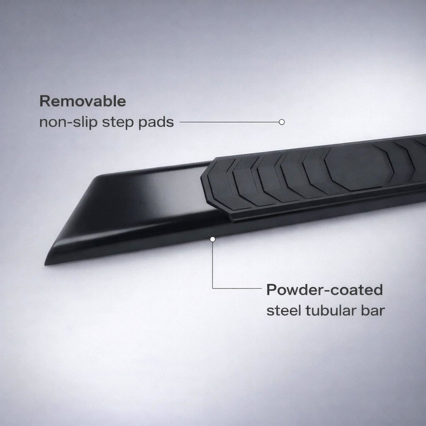 Direct4x4 Side Steps and Bars Black Sonar Side Steps Running Boards for Nissan Navara D40 Double Cab 06-15