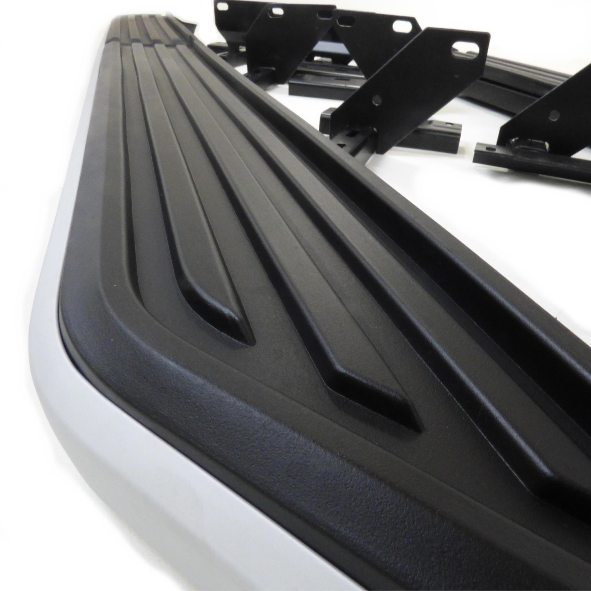 Silver & Black OE Style Side Steps for Land Rover Discovery 3 and 4 -  - sold by Direct4x4