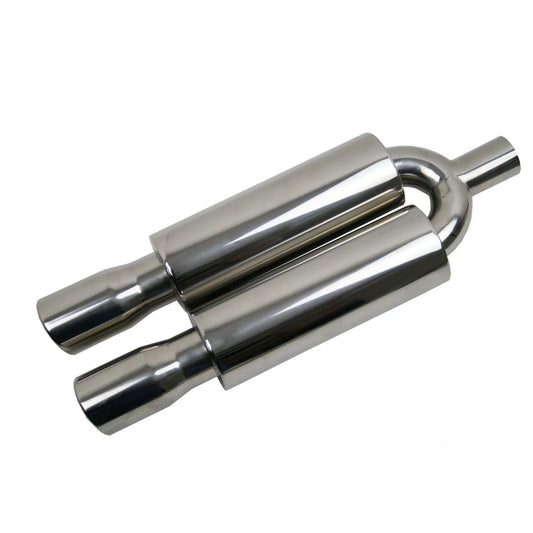 3 Inch Diameter Long Stainless Steel Twin Exit Exhaust Tip Silencer -  - sold by Direct4x4