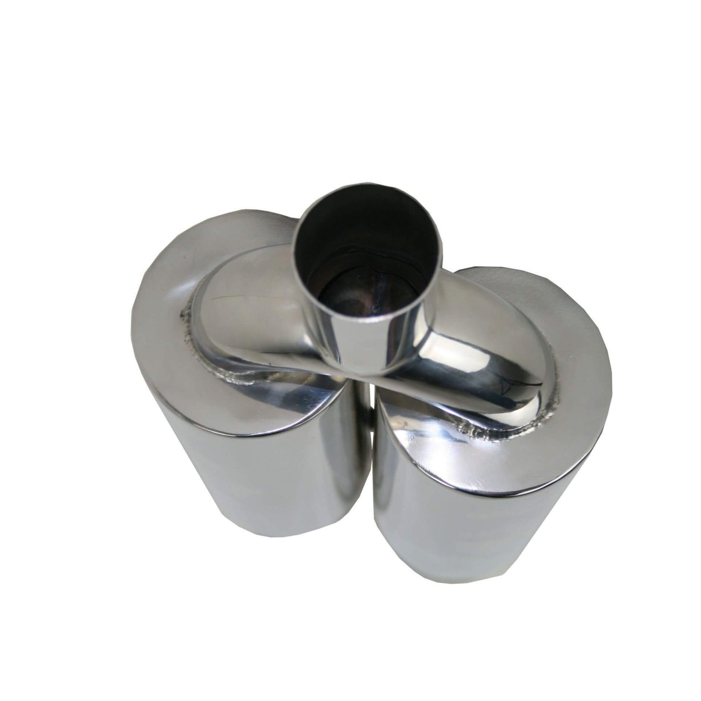 3 Inch Diameter Long Stainless Steel Twin Exit Exhaust Tip Silencer -  - sold by Direct4x4