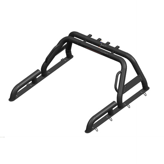 Direct4x4 Pickup Truck Roll Sports Bars Black SUS201 Long Arm Roll Bar with Grab Handle for the Isuzu D-Max 2002-2007