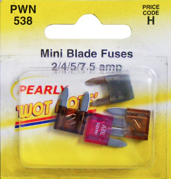 Direct4x4 Car Care Accessories Fuses - Mini Blade - Assorted - Pack Of 4