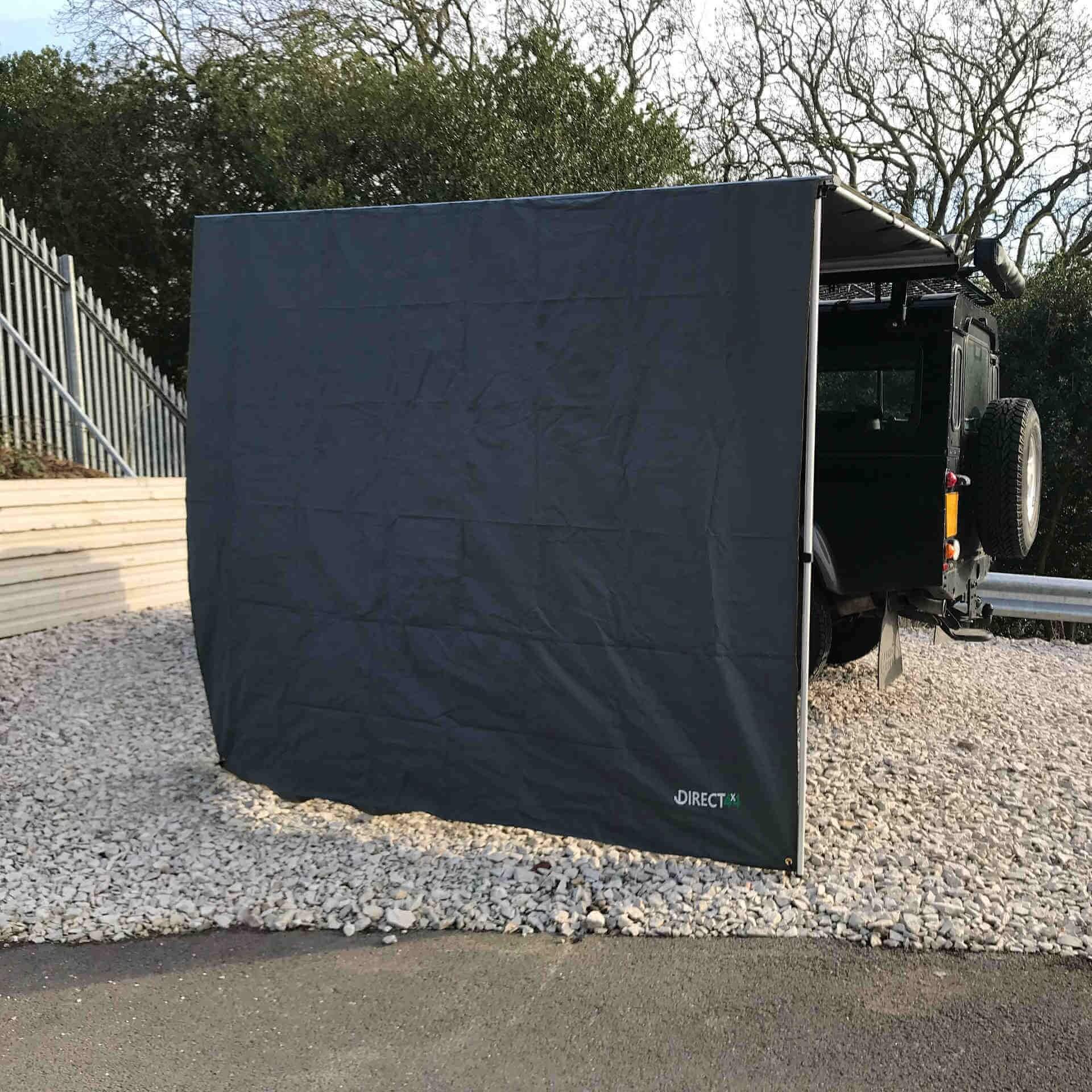 Expedition Pull-out 2mx2m Granite Grey Vehicle Side Awning with Front + 2 Sides -  - sold by Direct4x4