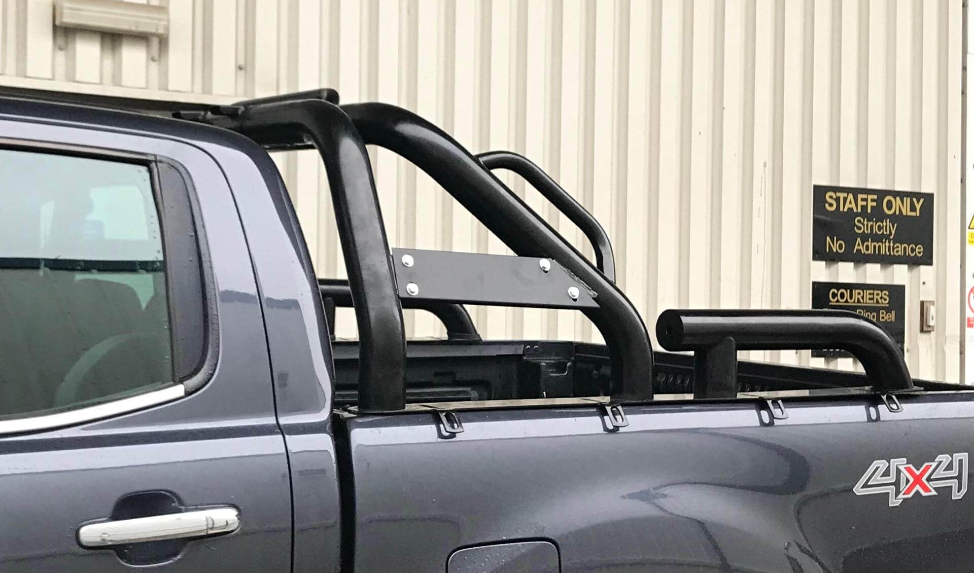 Black SUS201 Long Arm Roll Sports Bar with Grab Handle for the Ford Ranger 2012+ -  - sold by Direct4x4