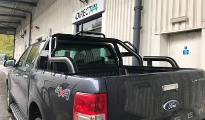 Direct4x4 Pickup Truck Roll Sports Bars Black SUS201 Long Arm Roll Sports Bar with Grab Handle for the Ford Ranger 98-05