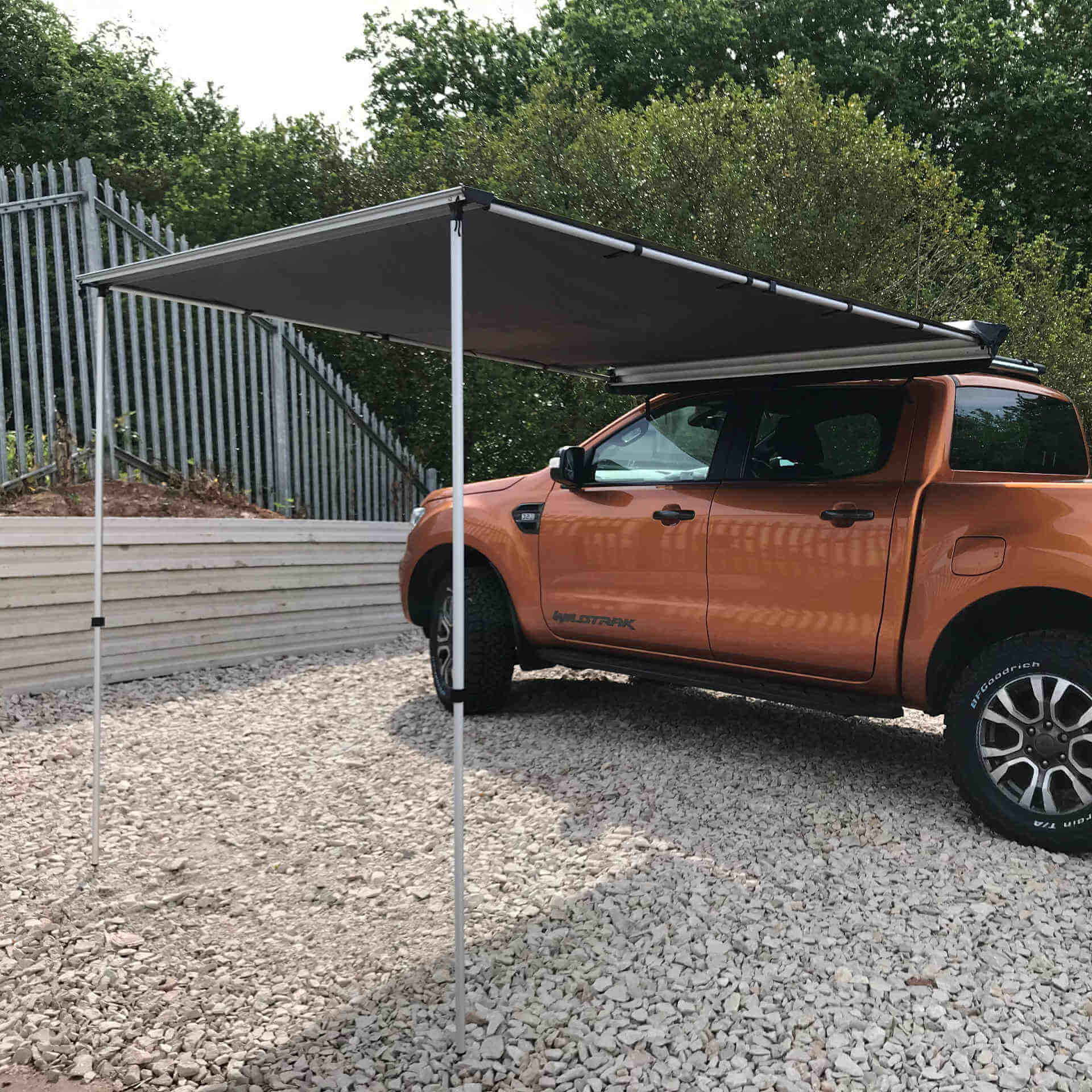Expedition Pull-out 2mx2m Granite Grey Vehicle Side Awning with Full Tent Setup -  - sold by Direct4x4