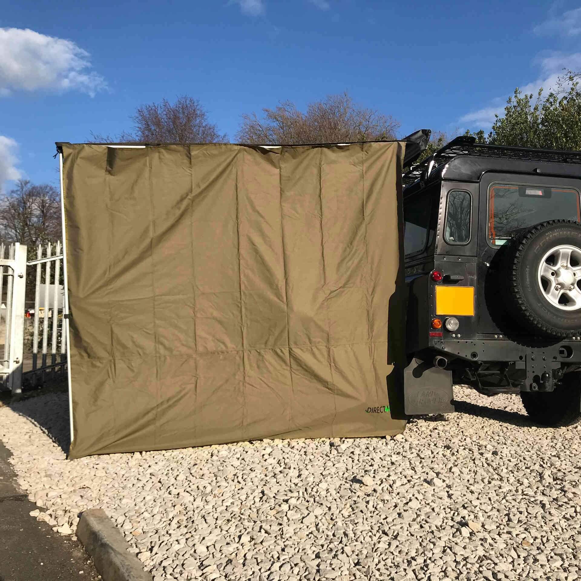 Expedition Pull-out 2mx2.5m Forest Green Vehicle Side Awning with Front + 1 Side -  - sold by Direct4x4