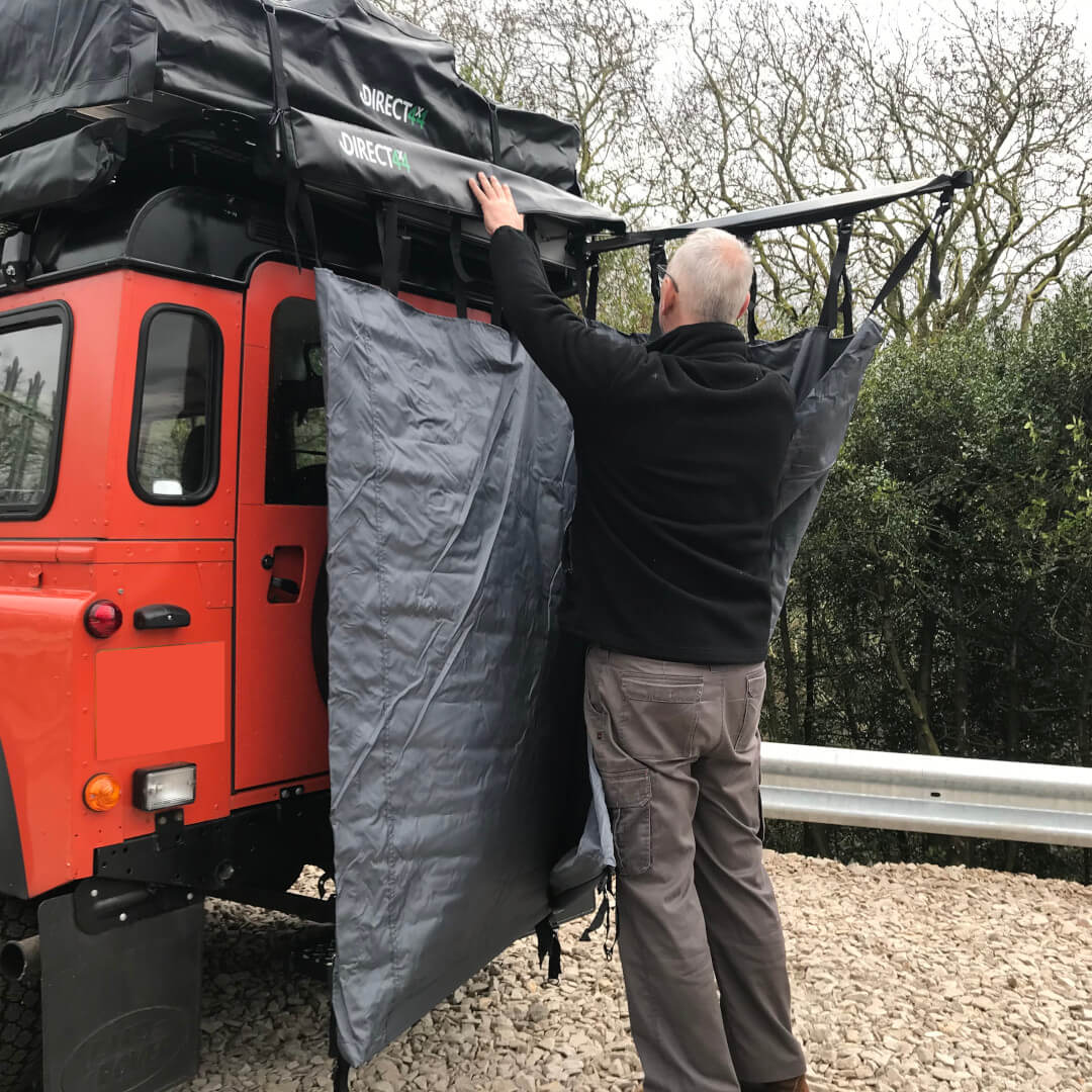 Overland Expedition Fold-Out Shower Privacy Curtain Side Box in Granite Grey -  - sold by Direct4x4