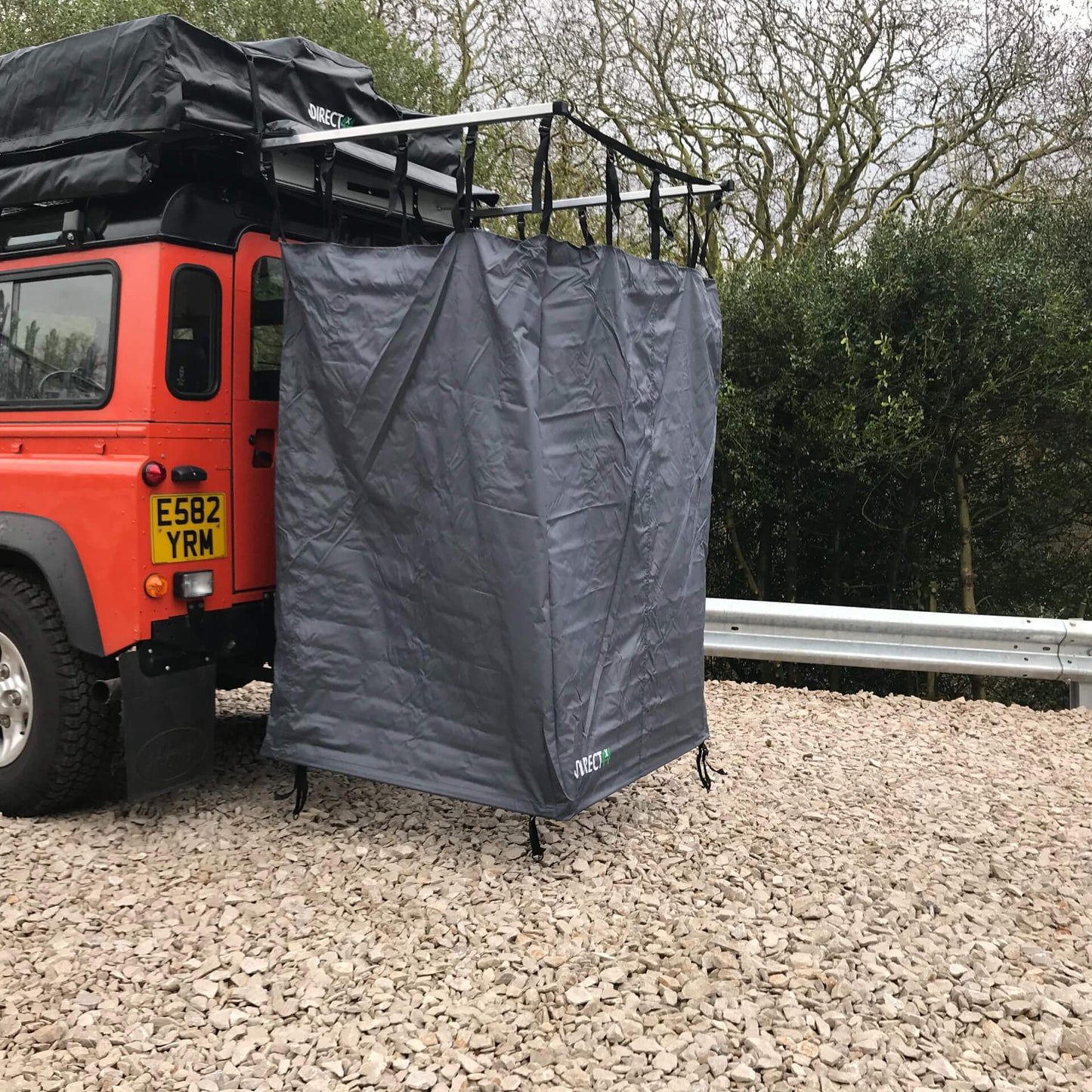 Overland Expedition Fold-Out Shower Privacy Curtain Side Box in Granite Grey -  - sold by Direct4x4