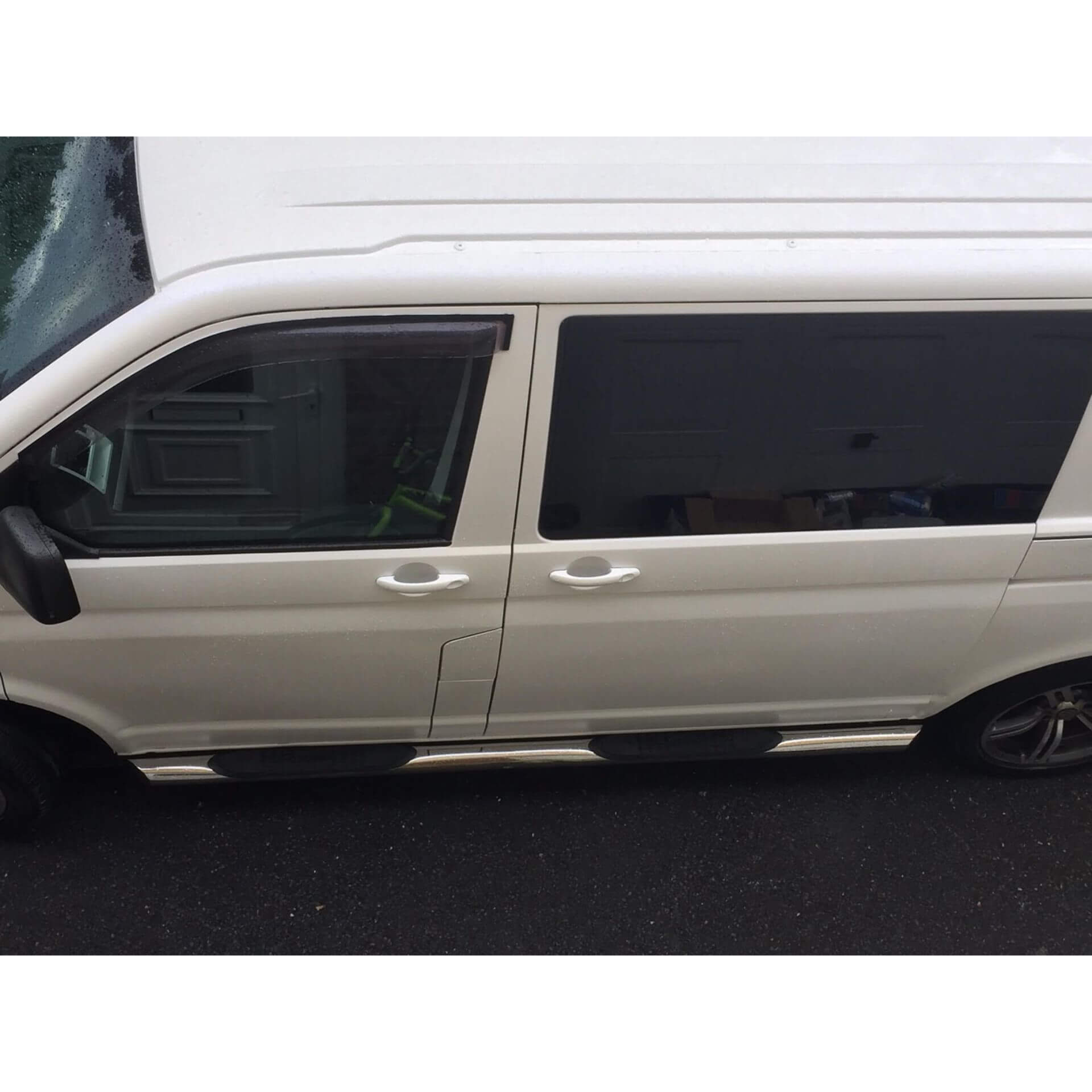 Stainless Steel Side Bars with Step Pads for Volkswagen Transporter T6 SWB -  - sold by Direct4x4