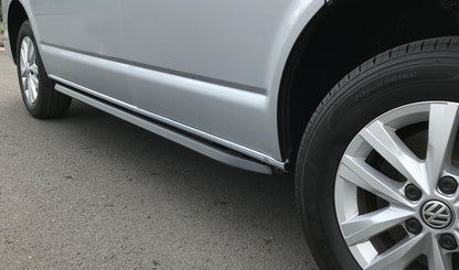 Black Angular OE Style Side Bars for Volkswagen Transporter T6 SWB -  - sold by Direct4x4